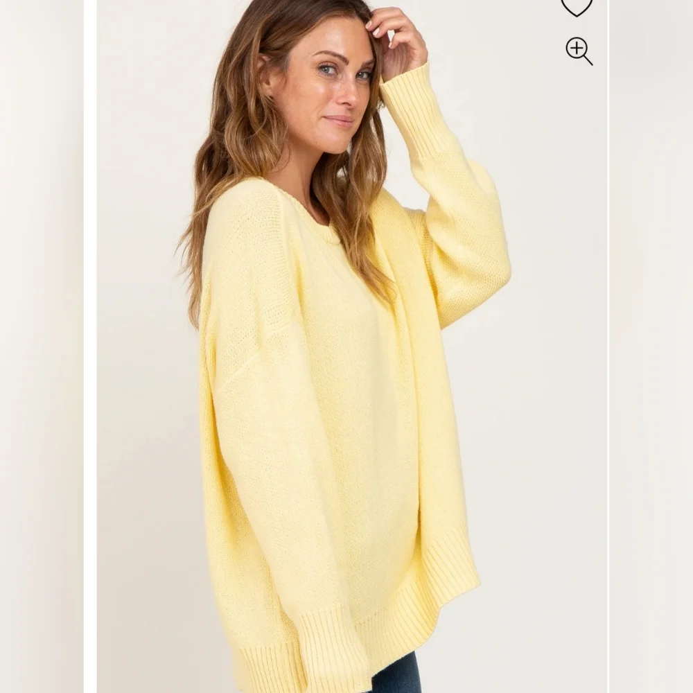 LEXI JO YELLOW COTTON SWEATER CREWNECK   LONG SLEEVES NWT SIZE LARGE